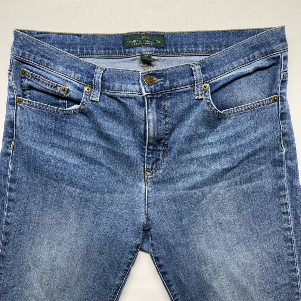 Lauren Ralph Lauren Classic Straight Jeans 32x29 Mid Rise Stretch Blue Denim - Picture 6 of 11